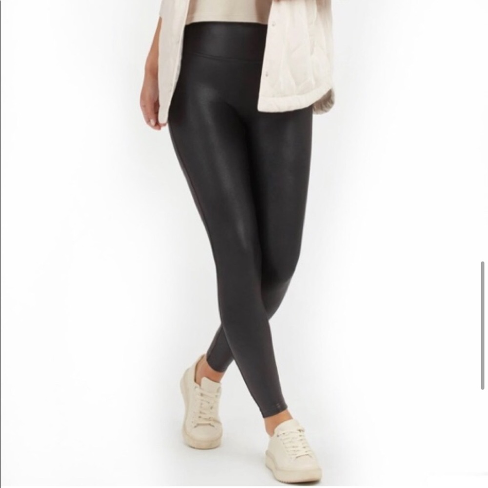 Spanx Faux Leather Leggings - medium